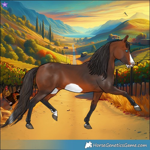 Horse Color:Bay Splash Frame Rabicano 