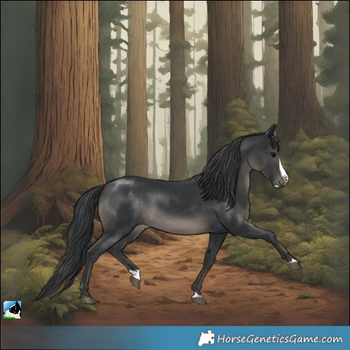 Horse Color:Black Mushroom Splash 