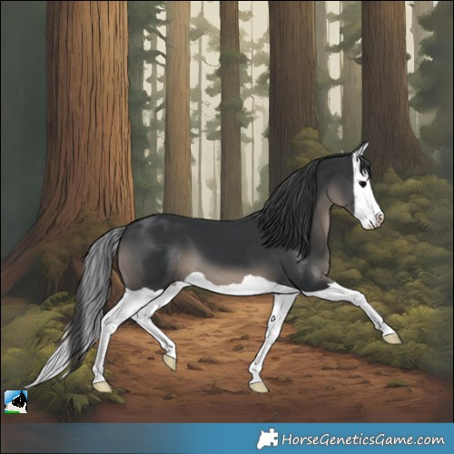Horse Color:Black Mushroom Splash 