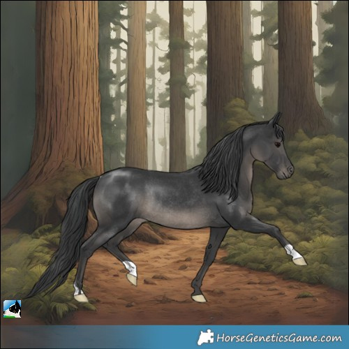 Horse Color:Black Mushroom Rabicano 