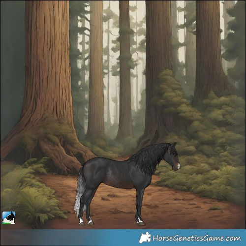 Horse Color:Brown Rabicano