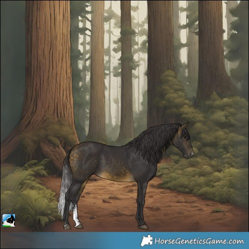 Horse Color:Buckskin Sabino