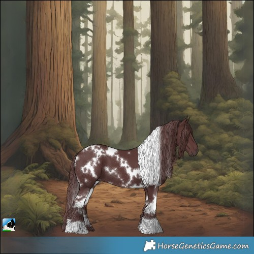 Horse Color:White Spotted Chocolate Smoky Black