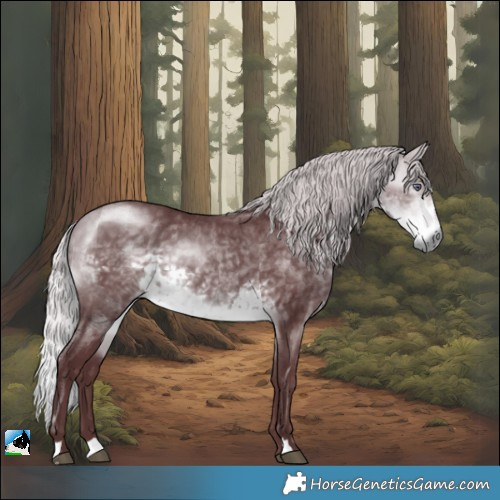 Horse Color:Chocolate Silver Buckskin Chinchilla Rabicano 