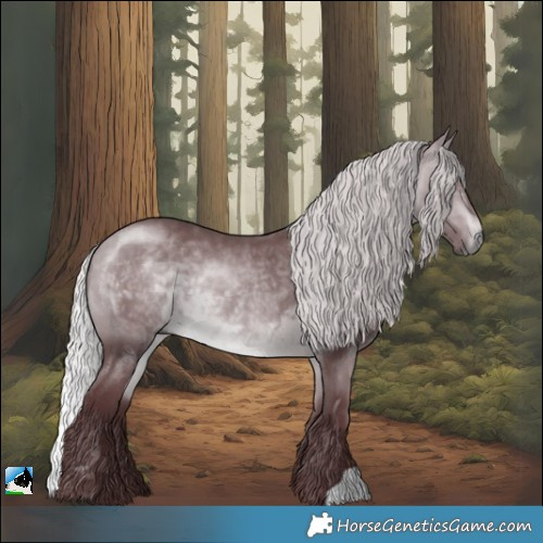 Horse Color:Chocolate Silver Bay Chinchilla Rabicano 