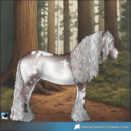Horse Color:White Spotted Chocolate Silver Brown Chinchilla Onyx Rabicano