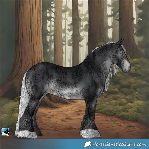 Horse Color:Silver Brown Chinchilla Ice Rabicano 