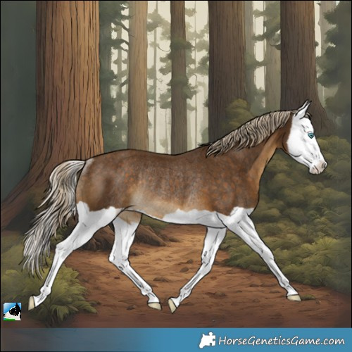 Horse Color:Chocolate Palomino Splash Rabicano 