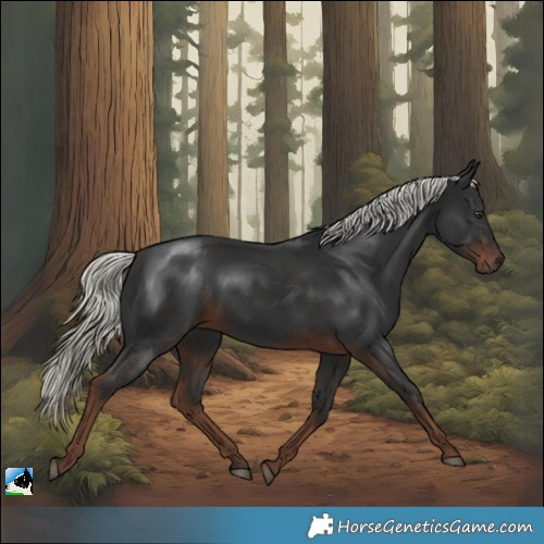 Horse Color:Liver Chestnut Mushroom Rabicano 