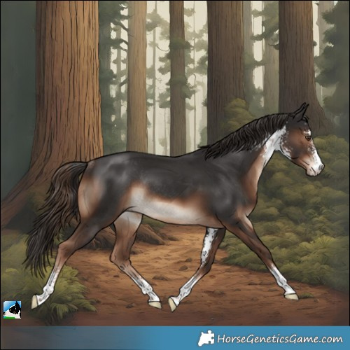 Horse Color:Liver Chestnut Sabino Rabicano