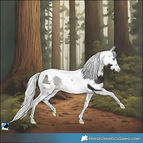 Horse Color:Brown Harlequin Merle Tobiano Rabicano 