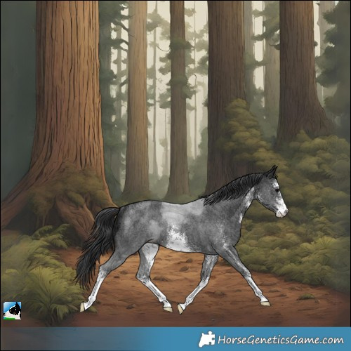 Horse Color:White Spotted Black Ice Rabicano