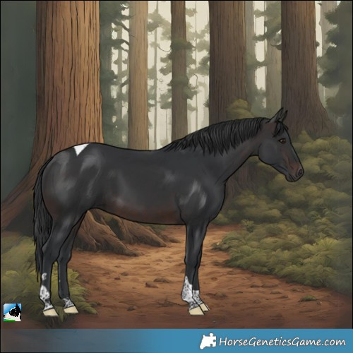 Horse Color:Brown Tobiano Rabicano 