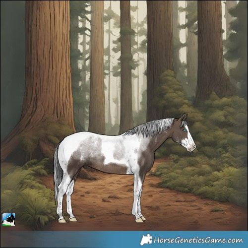 Horse Color:Powder White Brown Dun Splash Tobiano Rabicano