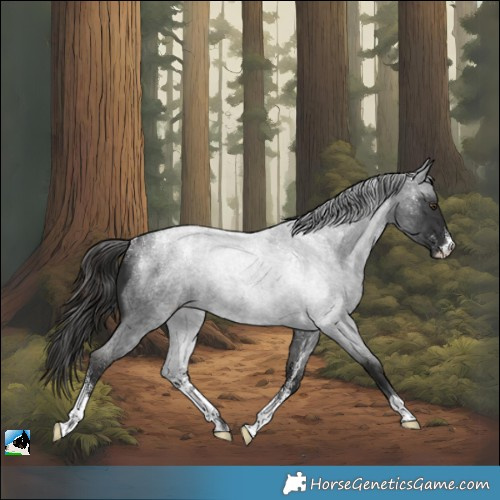 Horse Color:Powder White Liver Red Roan 