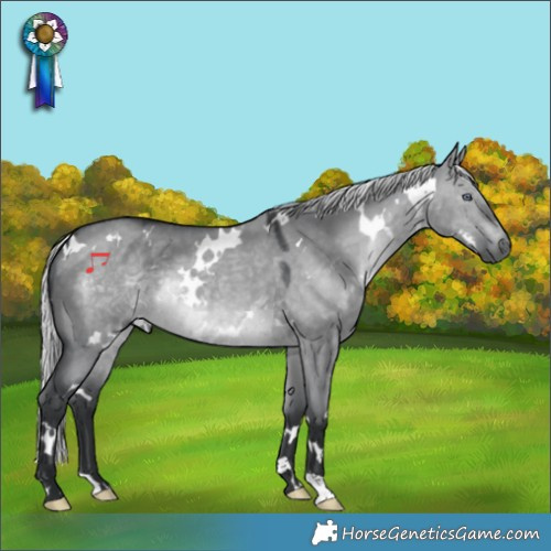 Horse Color:White Spotted Silver Brown Chinchilla Dun 