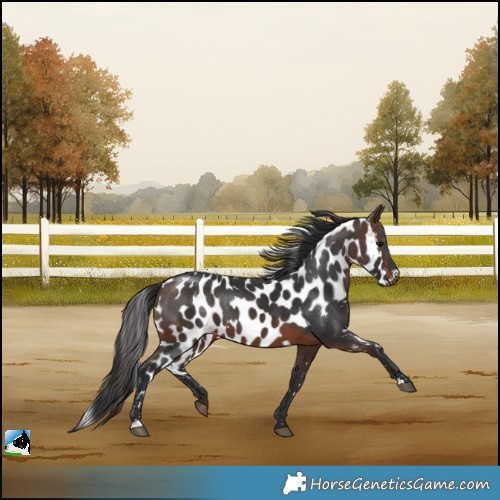 Horse Color:Brown Skewed LP Spotted 