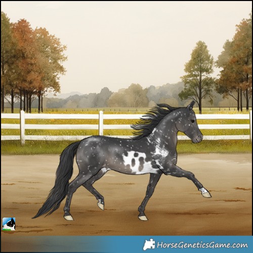 Horse Color:Black Skewed LP Spotted