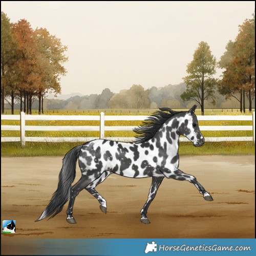 Horse Color:Black Skewed LP Spotted 