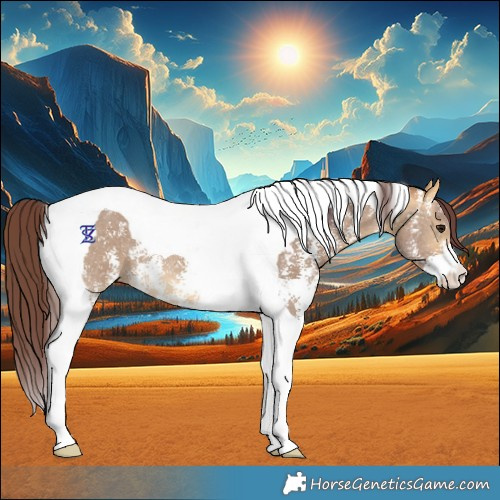 Horse Color:Chocolate Buckskin Dun Sabino Tobiano