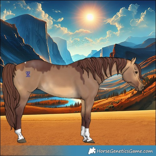 Horse Color:Chocolate Buckskin Dun Tobiano