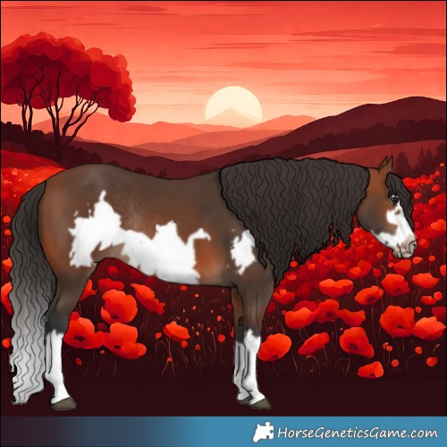 Horse Color:Bay Splash Frame Rabicano