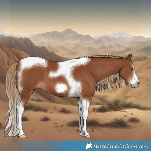 Horse Color:Chestnut Splash Tobiano Frame