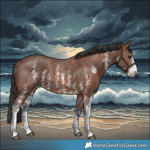 Horse Color:Bay Sabino Rabicano and Brown Sabino Rabicano
