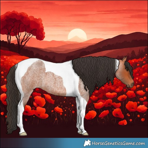 Horse Color:Bay Roan Tobiano 