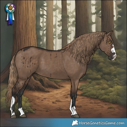 Horse Color:Liver Red Dun Brindle  and Liver Red Dun 