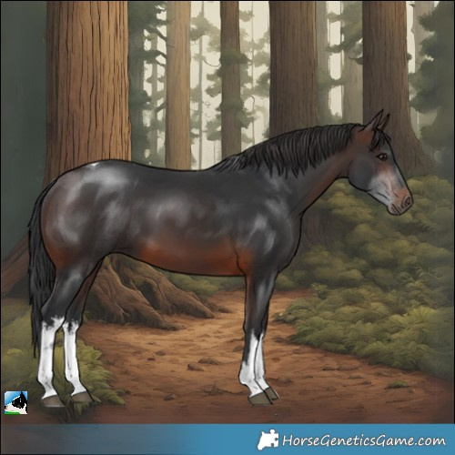 Horse Color:White Spotted Brown Tobiano