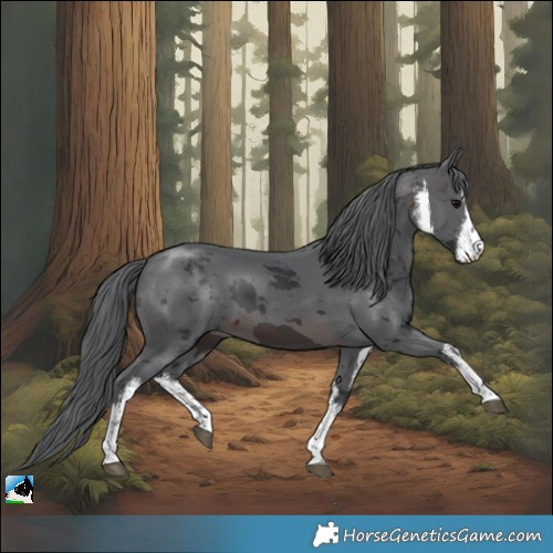 Horse Color:White Spotted Brown Merle 