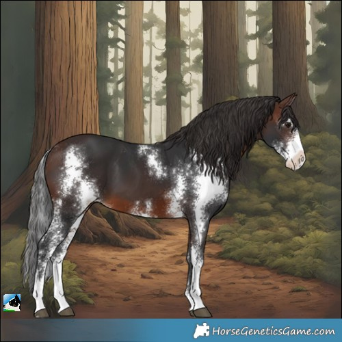 Horse Color:Brown Sabino 