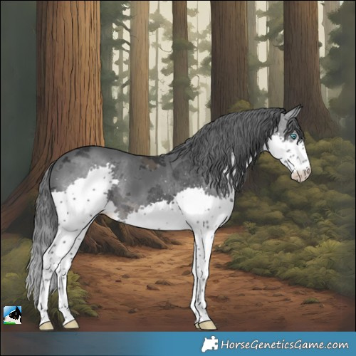 Horse Color:Black Merle Splash 