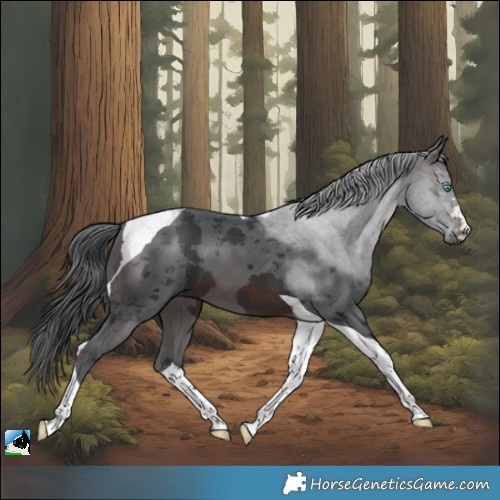 Horse Color:Brown Merle Tobiano