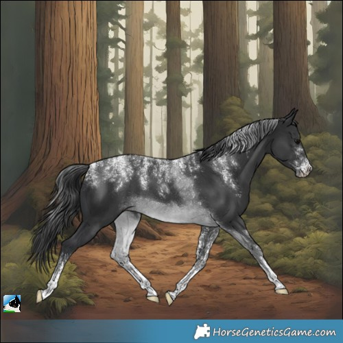 Horse Color:Powder White Black