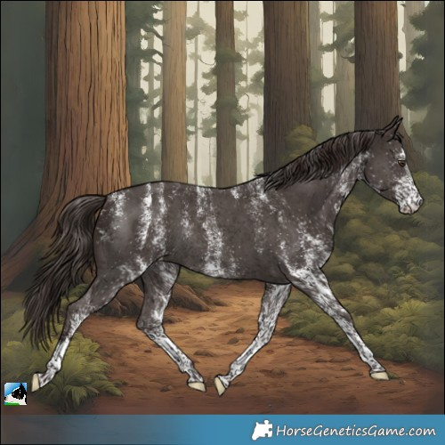 Horse Color:Powder White White Spotted Liver Chestnut Rabicano