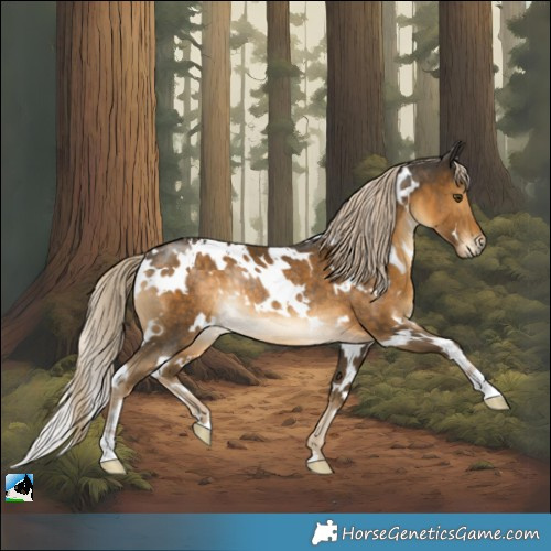 Horse Color:White Spotted Chocolate Palomino Mushroom Rabicano 
