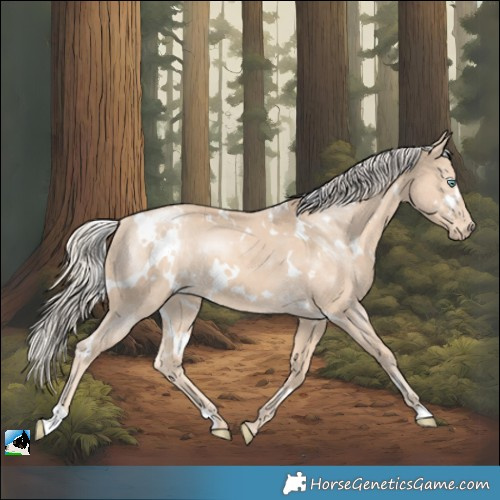 Horse Color:White Spotted Cremello Rabicano