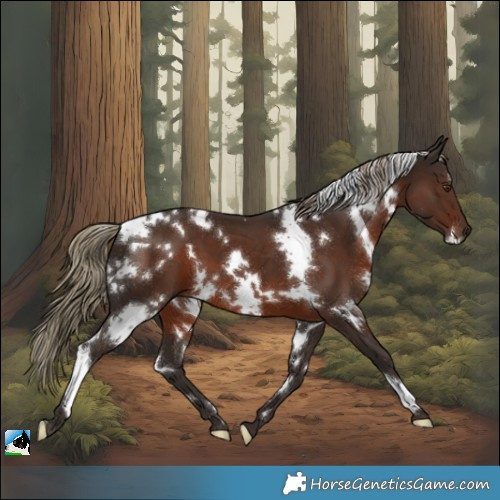 Horse Color:White Spotted Liver Chestnut 