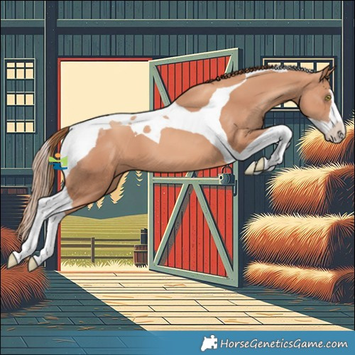 Horse Color:Gold Champagne Splash Tobiano 