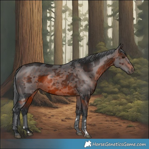 Horse Color:Brown Merle