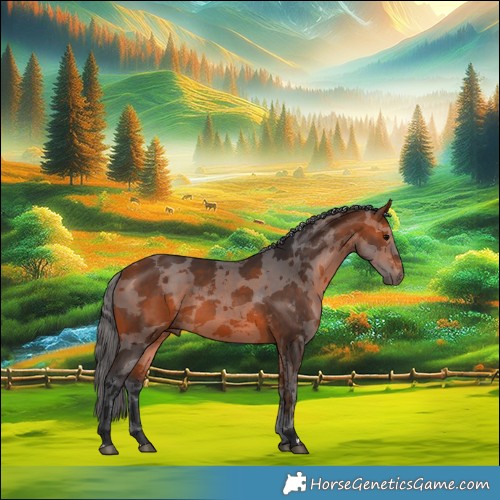 Horse Color:Bay Merle Rabicano