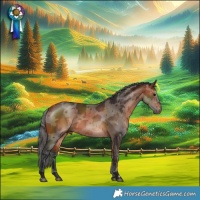 Horse Color:Bay Merle Rabicano 