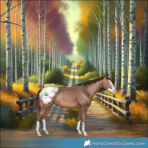 Horse Color:Amber Champagne Splash Snowcap Rabicano