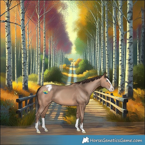 Horse Color:Amber Champagne Splash Varnish Rabicano 