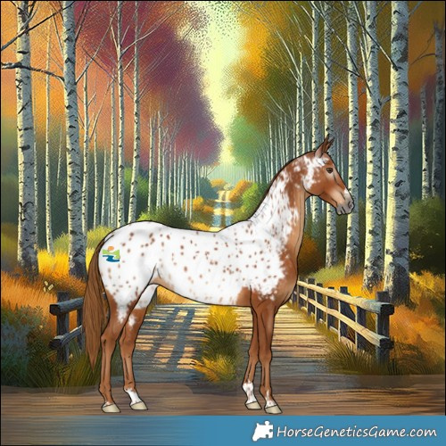 Horse Color:Gray Chestnut Splash Near Leopard