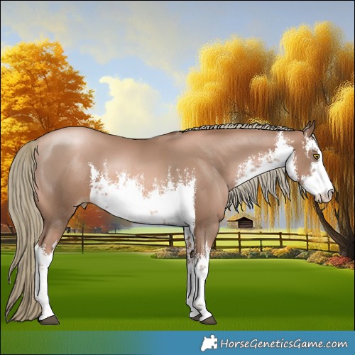 Horse Color:White Spotted Liver Chestnut Pearl Mushroom
