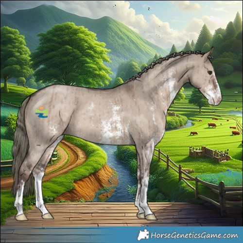 Horse Color:Liver Red Dun Mushroom Sabino Brindle