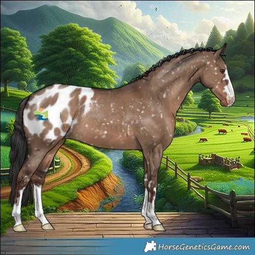 Horse Color:Liver Red Dun Appaloosa